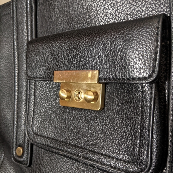 3.1 3.1 Phillip Lim black faux leather tote birkin handbag - Picture 2 of 9